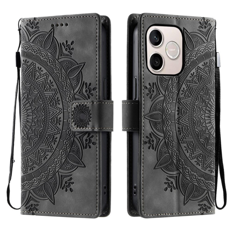Capa Mandala Efeito Camurça para Honor 600 Lite