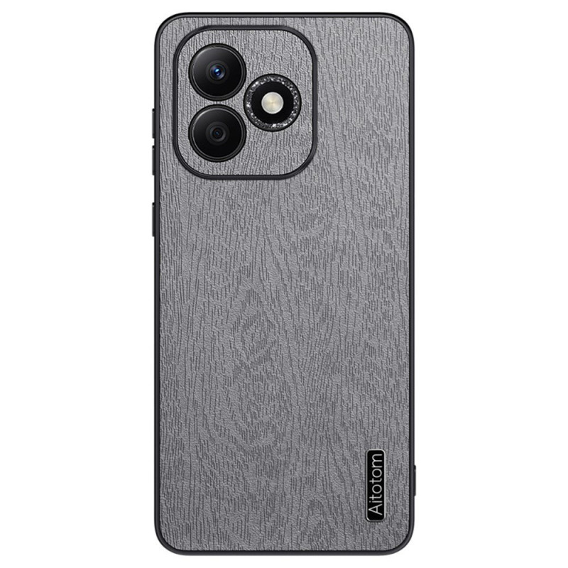 Capa para Honor 600 Lite 5G com textura de madeira