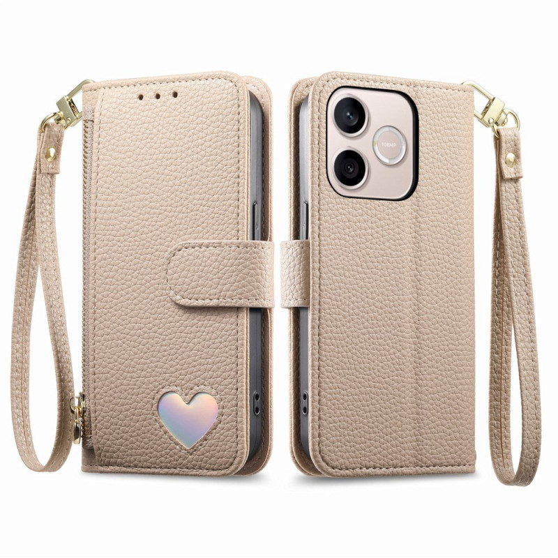 Honor 600 Lite Estojo Capa com design de coração