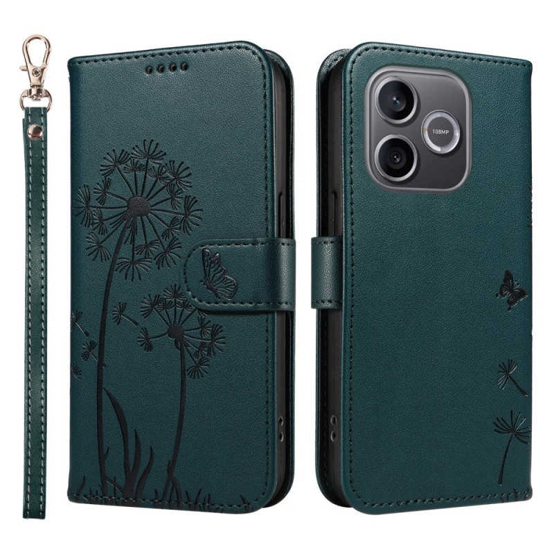 Capa com padrão Dandelion para Honor 600 Lite com alça