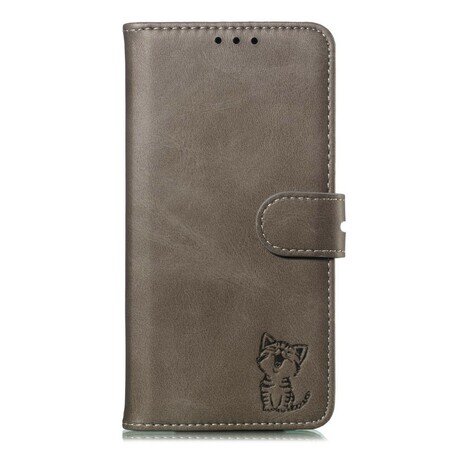 Samsung Galaxy A40 Mock Leather Case Kitten