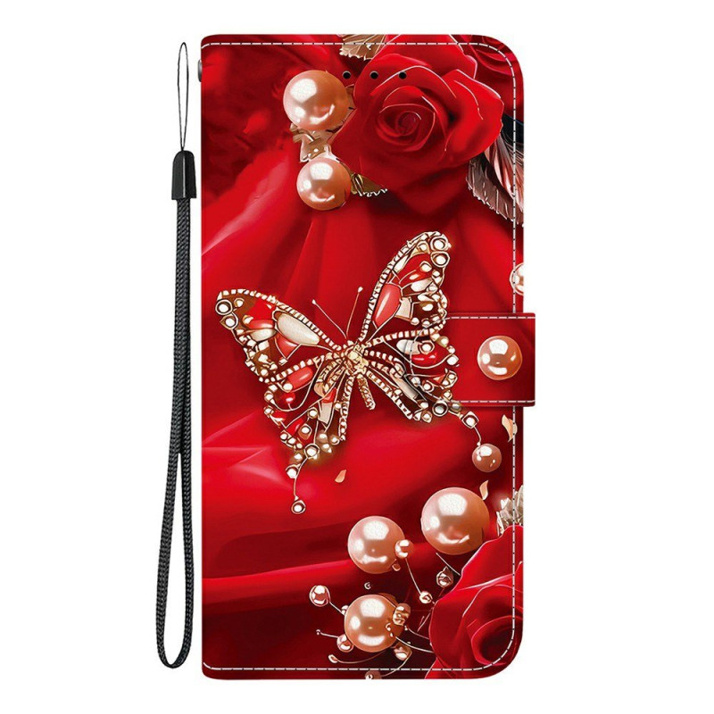 Capa Oppo A6 5G / A6X 5G / 4G Butterfly Rosa Perolado