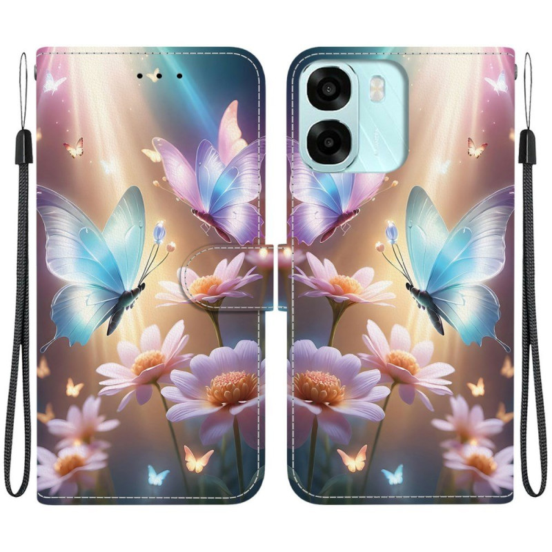 Capa Oppo A6 5G / A6X 5G / 4G Borboletas florais
