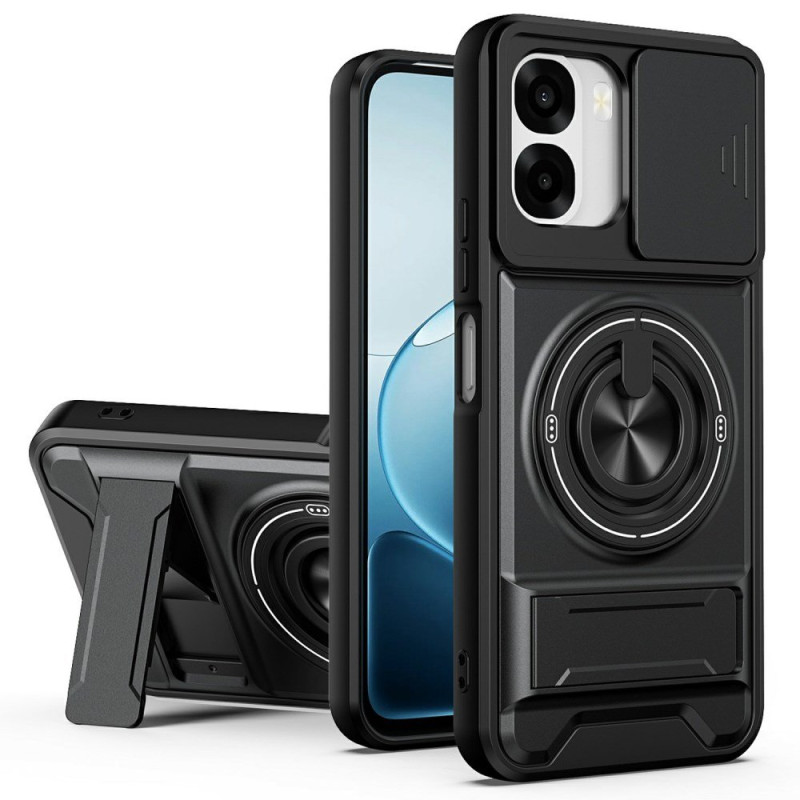 Capa Oppo A6X 5G / 4G Anel de suporte dobrável e tampa da protecção para lente