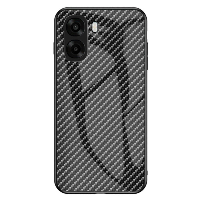 Capa de vidro temperado de fibra de carbono Oppo A6X 5G / 4G