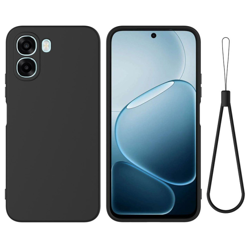 Capa de silicone com cordão para Oppo A6X 5G / 4G