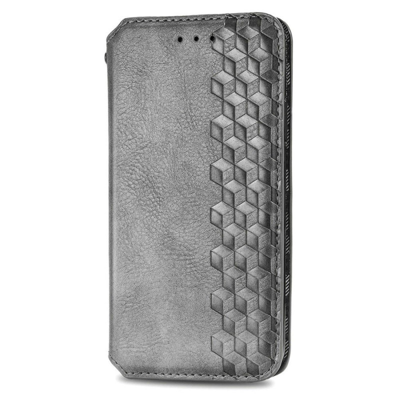 Capa Flip Motorola Edge 60 Neo / 50 Neo Efeito camurça Padrão Losange