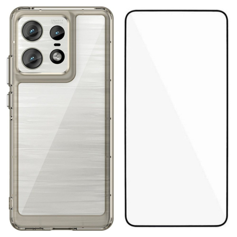 Capa híbrida para Motorola Edge 60 Neo / 50 Neo com protetor de ecrã