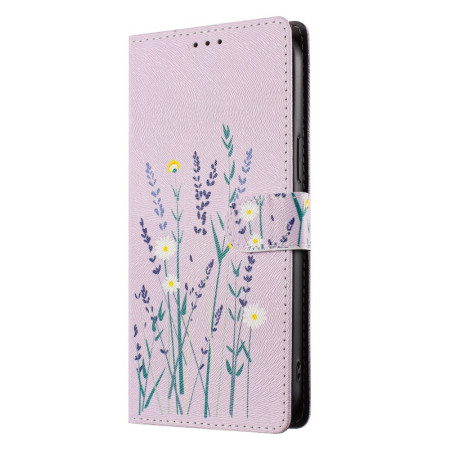 Capa com padrão de lavanda...
