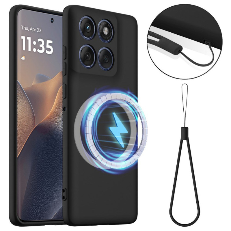 Capa magnética à prova de choque Motorola Edge 70 com cordão de segurança