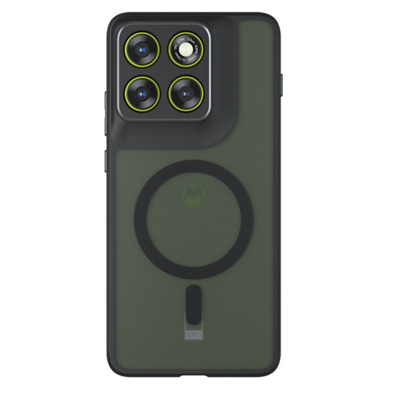 Capa magnética para Motorola Edge 70 Preto fosco transparente anti-impressões