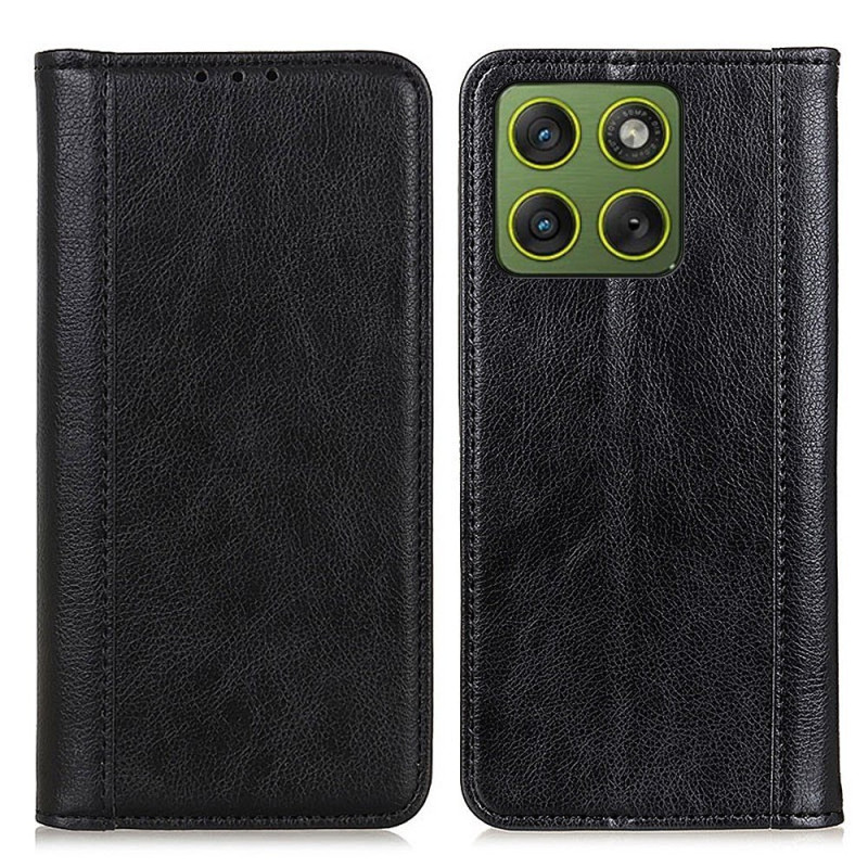 Capa de couro para Motorola Edge 70 Split