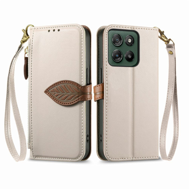 Capa Motorola Edge 70 Fusion Wallet Design Folha