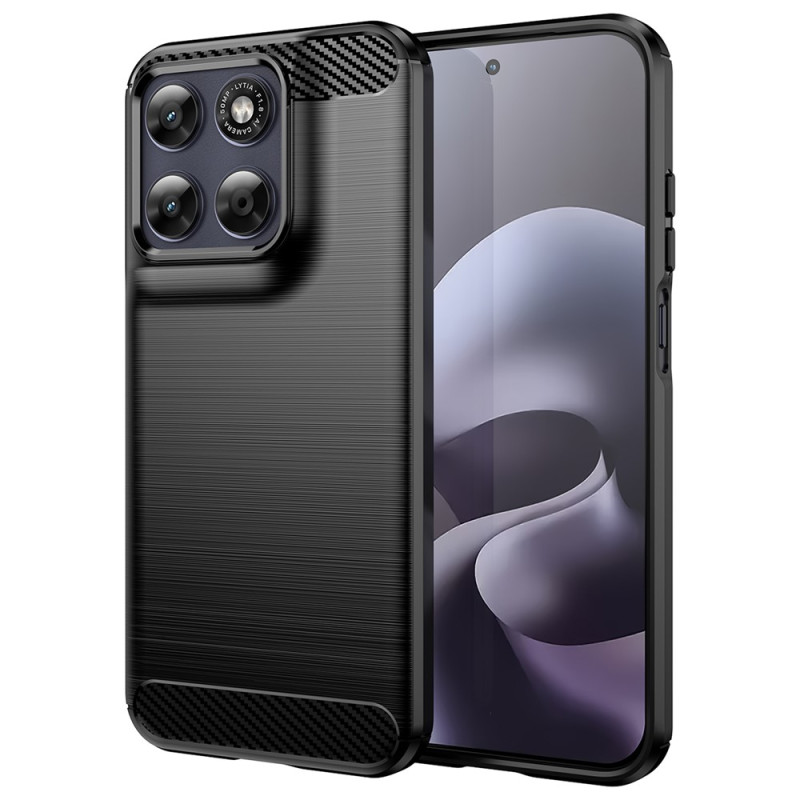 Capa de fibra de carbono escovada para Moto G77 / G67