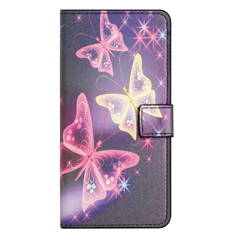 Capa para Moto G77 / G67 Borboletas cintilantes