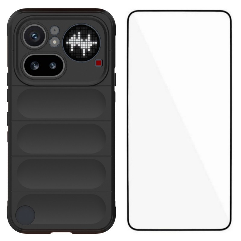 Capa antiderrapante para o Nothing Phone (4a) Pro com protetor de ecrã