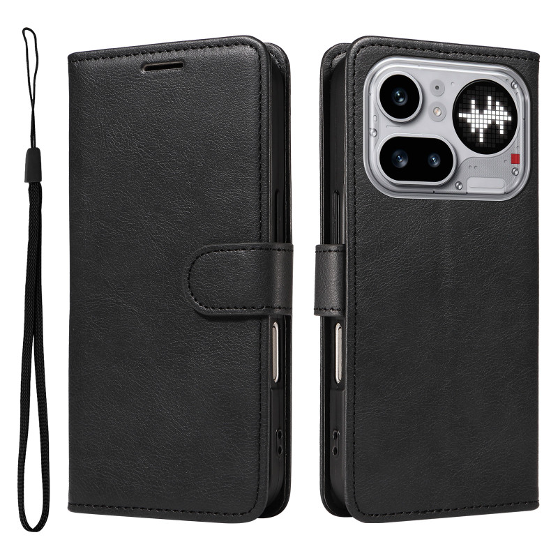 Capa para o Nothing Phone (4a) Pro com efeito de couro liso