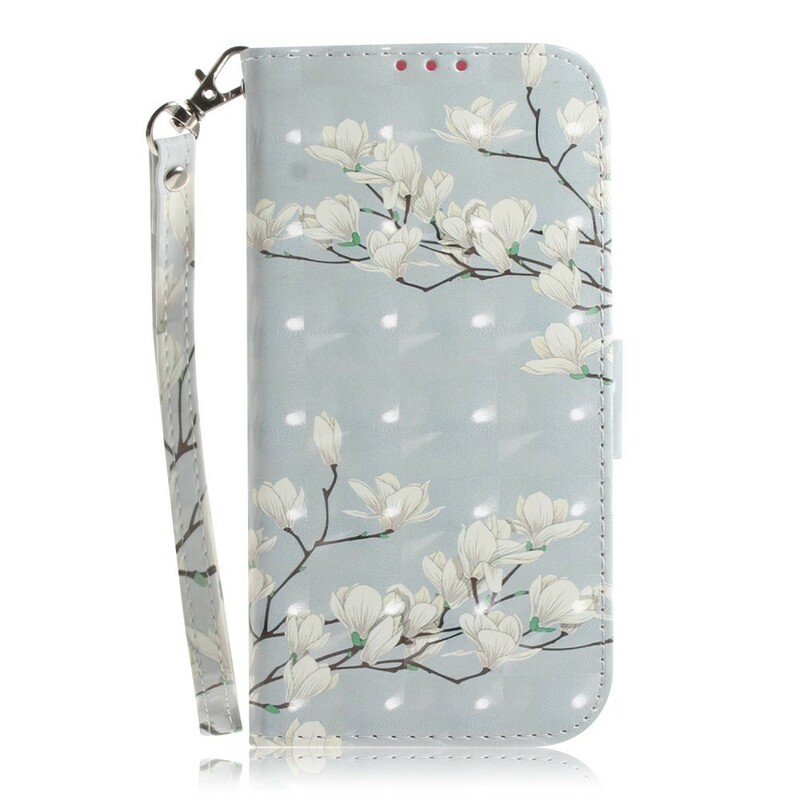 Capa Xiaomi Redmi Note 7 Árvore floral com cinta