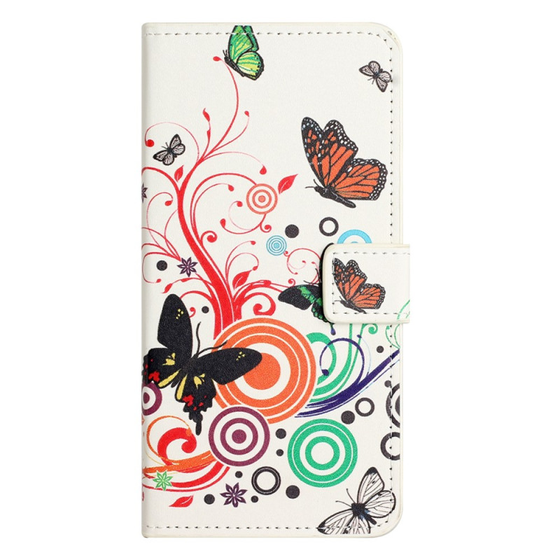 Capa para Samsung Galaxy A27 5G Borboletas sobre fundo branco