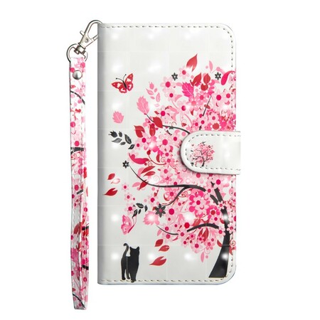 Xiaomi Redmi Note 7 Capa Pink Tree e Black Cat