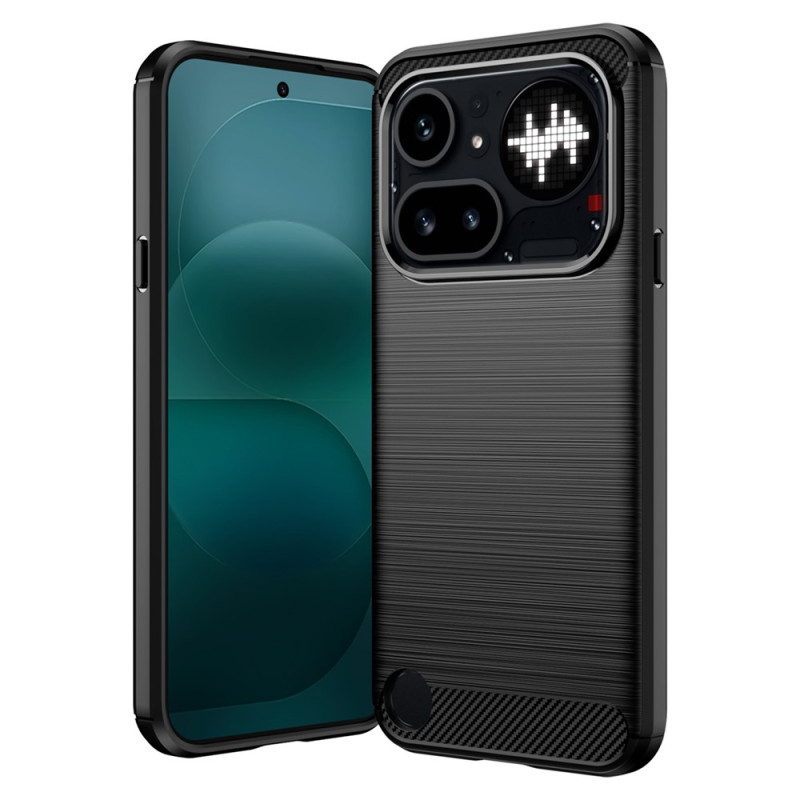 Capa de fibra de carbono escovada para o Nothing Phone (4a) Pro