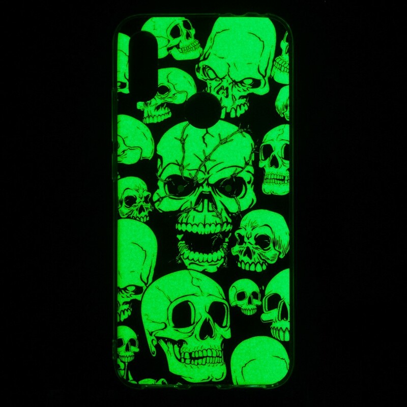 Xiaomi Redmi Note 7 Capa de aviso Crânios Fluorescentes