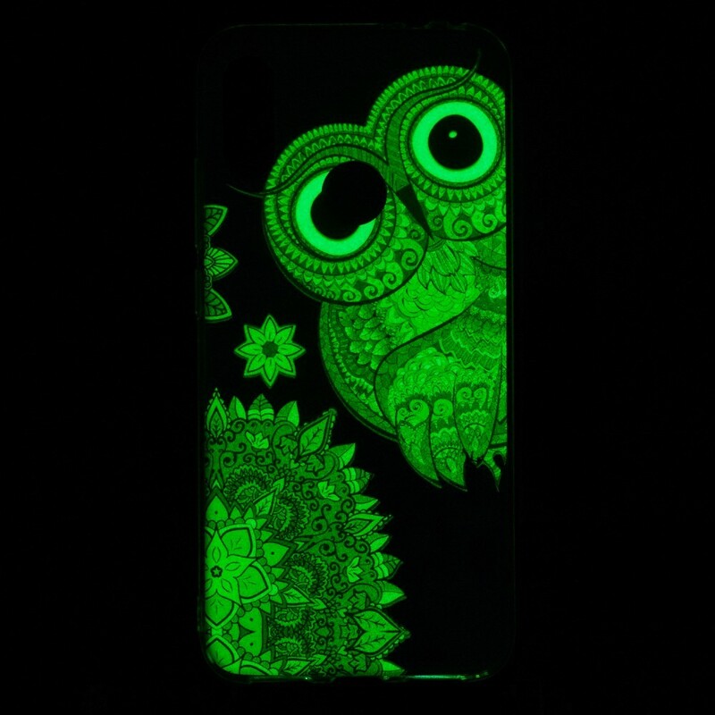 Xiaomi Redmi Note 7 Case Owl Mandala Fluorescente
