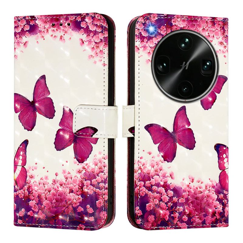 Capa Oppo Find X9 Ultra 5G Borboletas Vermelho