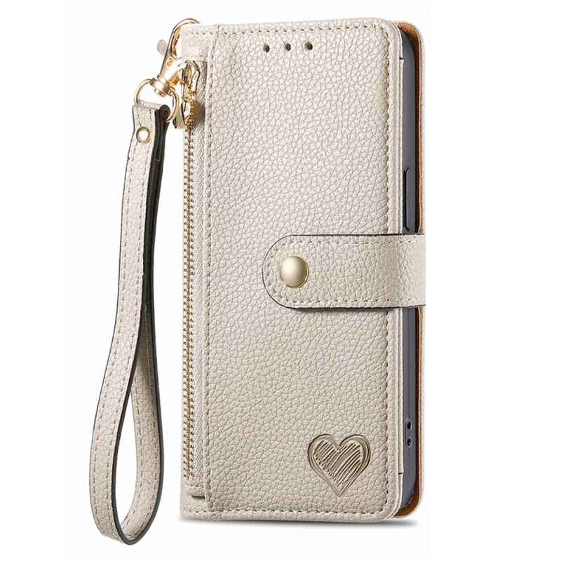 Capa Poco X8 Pro 5G Wallet Design Heart