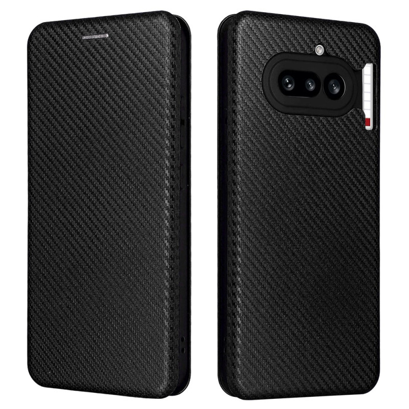 Capa flip Nada Telefone (4a) Fibra de carbono