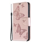 Xiaomi Redmi Note 7 Capa de Cordão Impressa com Borboleta Xiaomi Redmi Note 7 Capa de Cordão Impressa com Borboleta