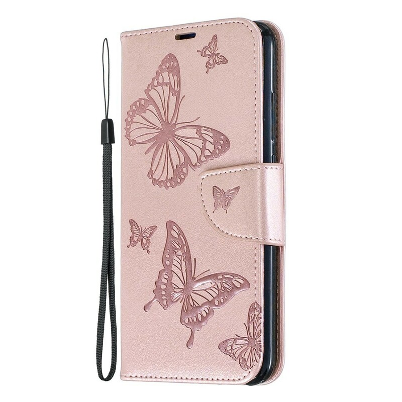 Xiaomi Redmi Note 7 Capa de Cordão Impressa com Borboleta Xiaomi Redmi Note 7 Capa de Cordão Impressa com Borboleta