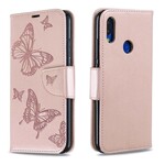 Xiaomi Redmi Note 7 Capa de Cordão Impressa com Borboleta Xiaomi Redmi Note 7 Capa de Cordão Impressa com Borboleta