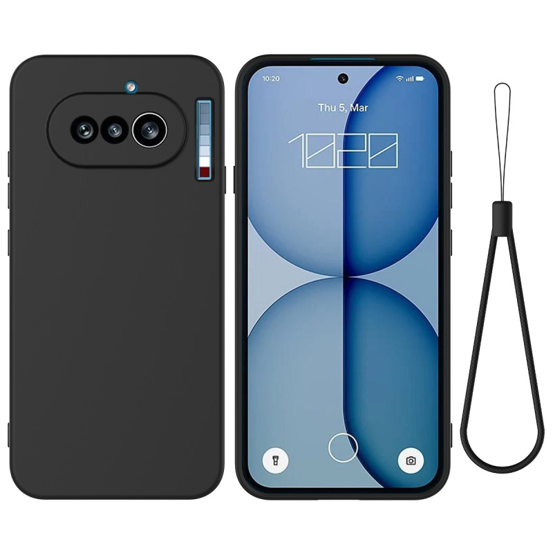 Capa para telemóvel Nothing (4a) Silicone líquido com correia