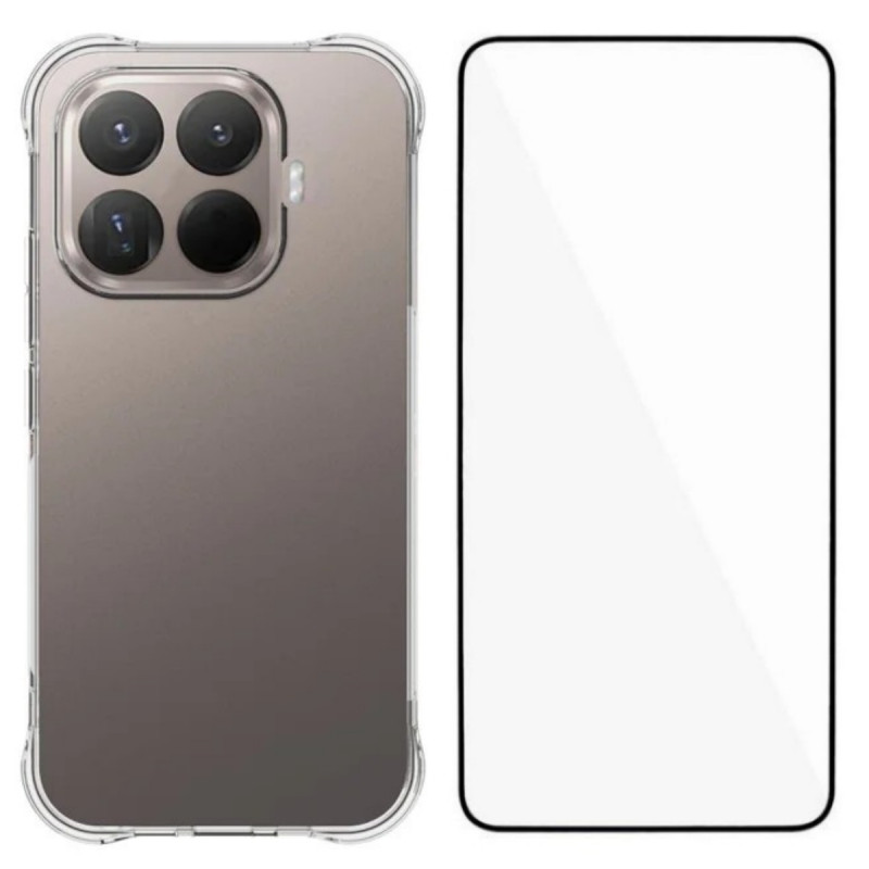 Capa transparente reforçada com protetor de ecrã para Xiaomi 17T