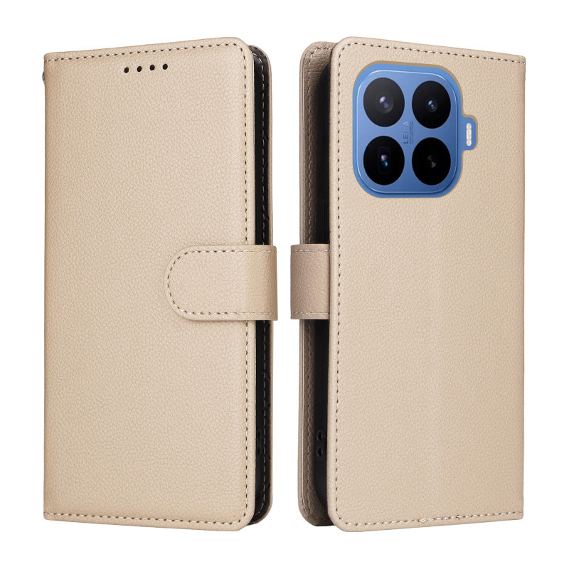 Capa Xiaomi 17T Pro com efeito de couro liso