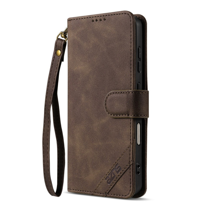 Capa estilo camurça para Honor 600 Pro com correia AZNS