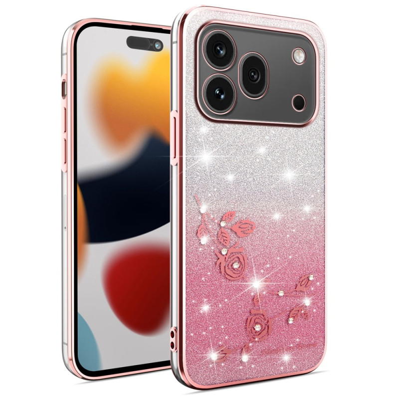 Capa para Honor 600 Pro Strass e Flores KADEM