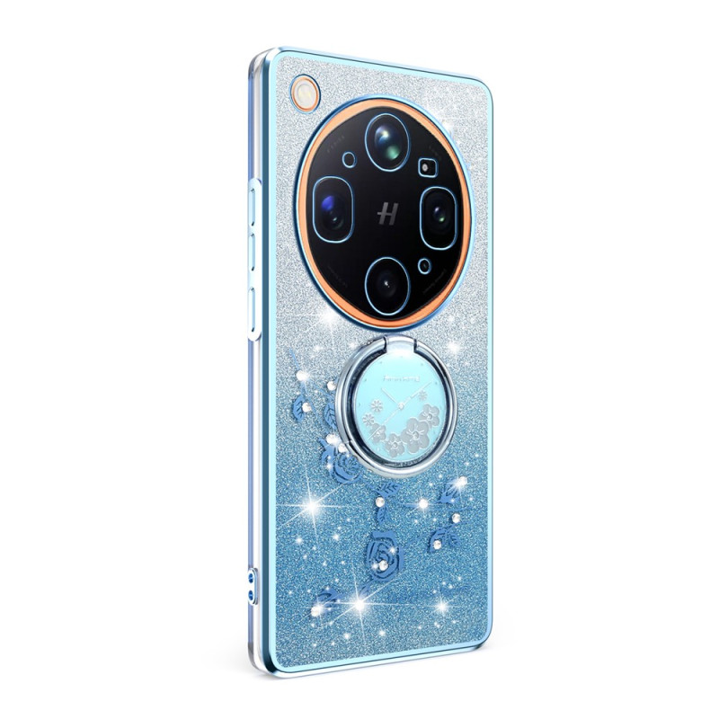 Capa para Oppo Find X9 Ultra Strass e Anel de Flores - Apoio KADEM