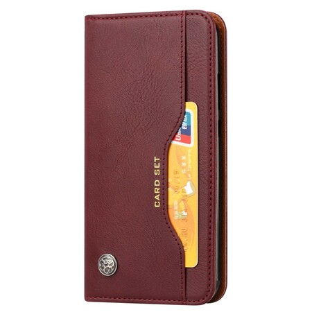 Capa Flip Xiaomi Redmi Note 7 Capa de cartão em pele