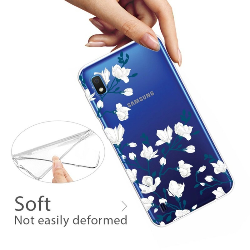 Samsung Galaxy A10 Case White Flowers