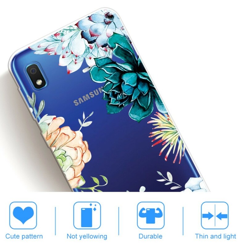 Capa Samsung Galaxy A10 Clear Watercolour Flower