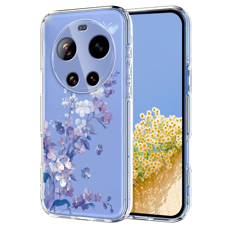 Xiaomi 17 Capa floral ultra transparente
