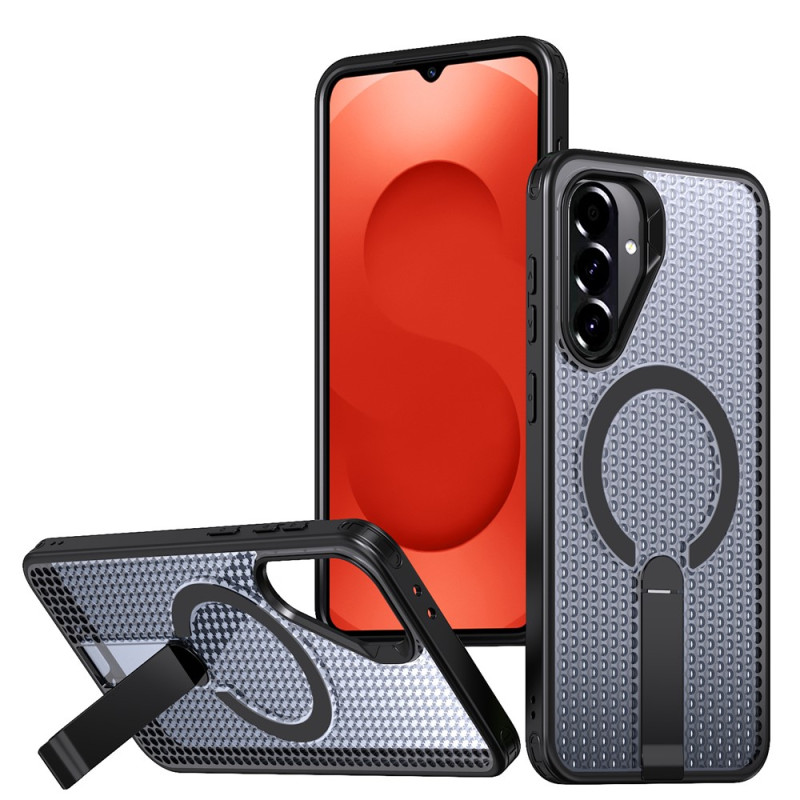 Capa para Samsung Galaxy A26 5G Suporte dobrável e textura de grelha