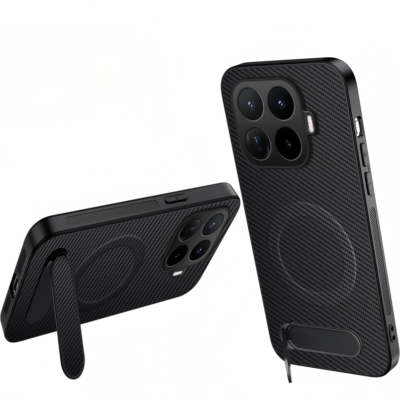 Capa de fibra de carbono para Xiaomi 17T Pro com suporte