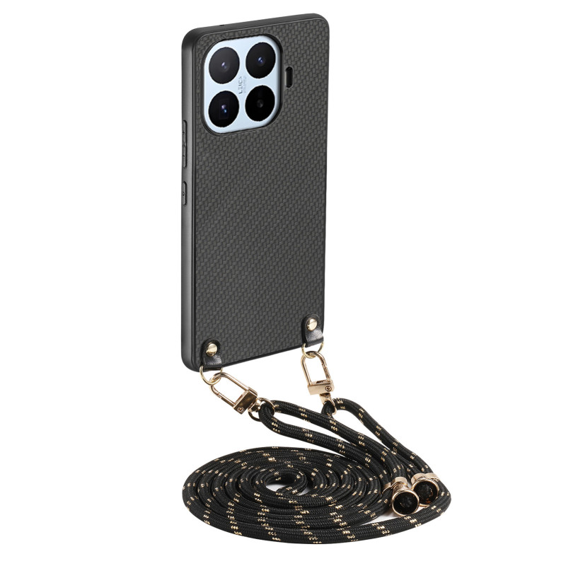 Capa com cordão em fibra de carbono para Xiaomi 17T Pro