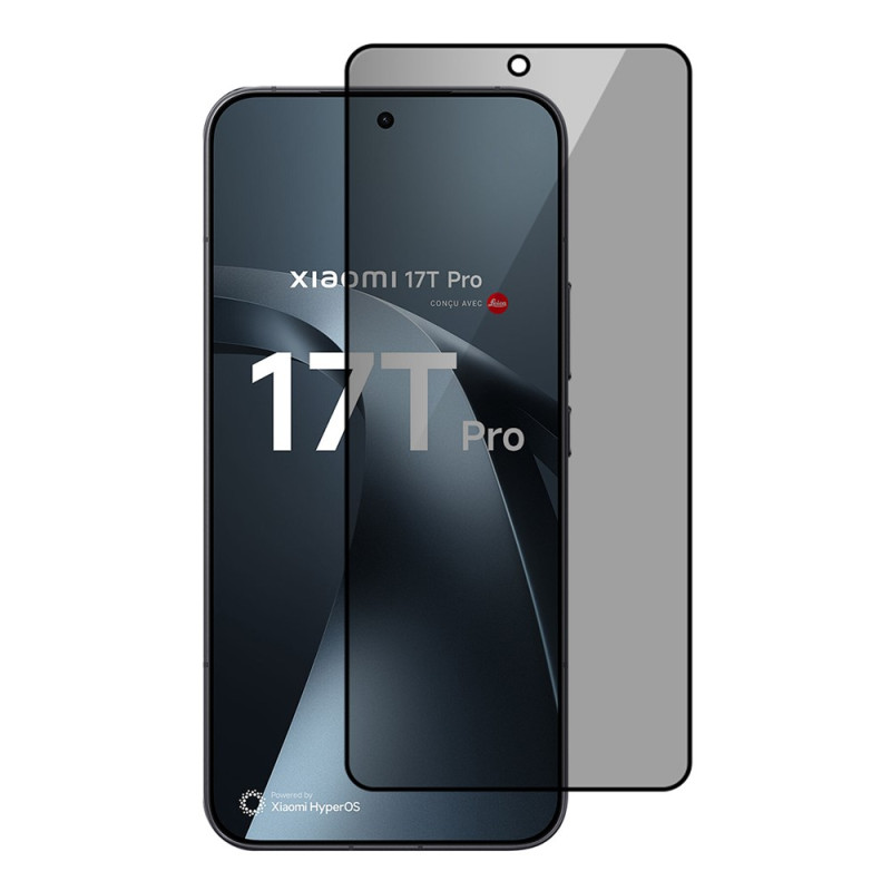 Proteção de vidro temperado anti-spam para o ecrã do Xiaomi 17T Pro