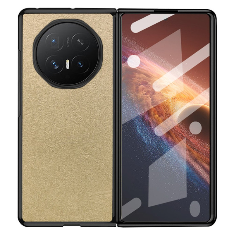 Capa para Honor Magic V6 com efeito de couro e acabamento acetinado