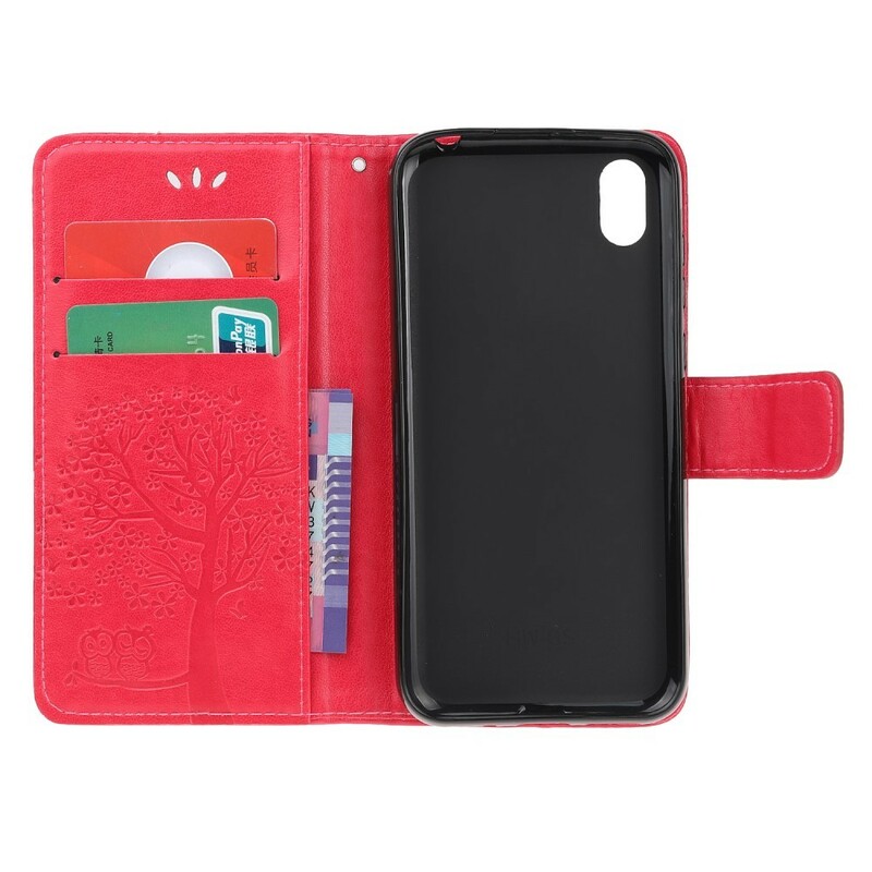 Capa Huawei Y5 2019 Árvore e Corujas com CordÃ£o