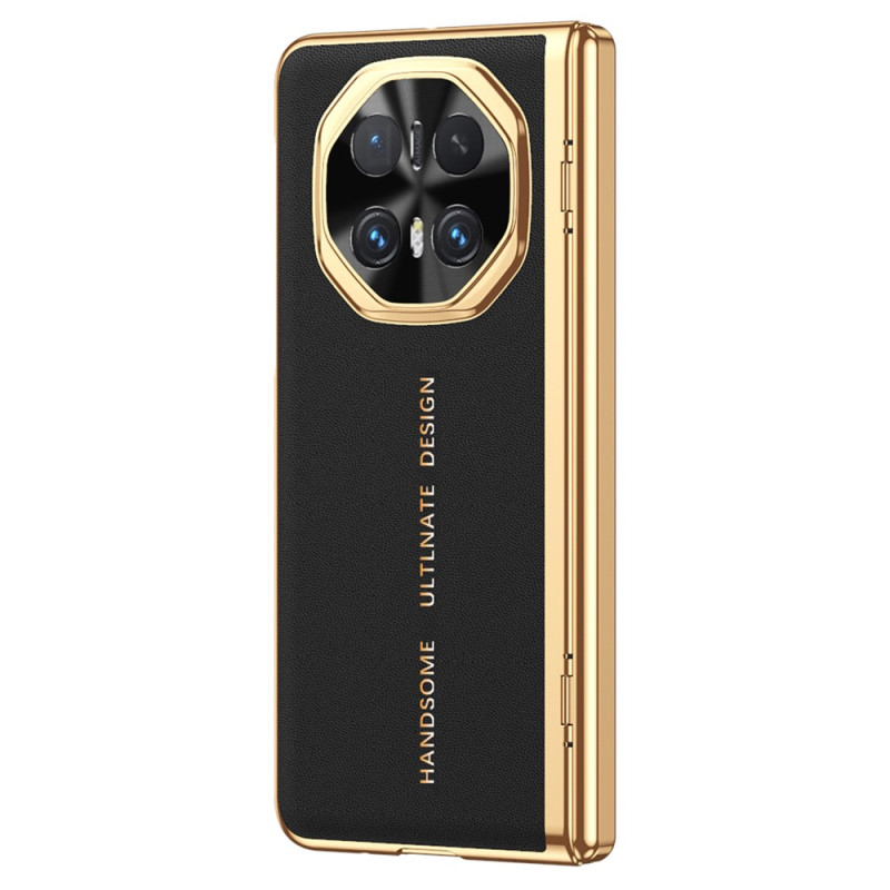 Capa Honor Magic V6 com efeito de couro e vidro temperado integrado